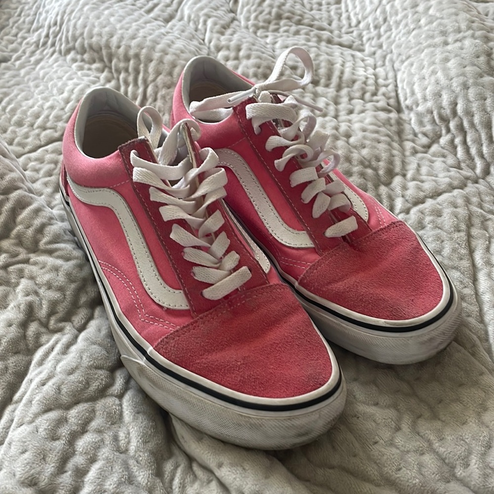 Worn pink vans
